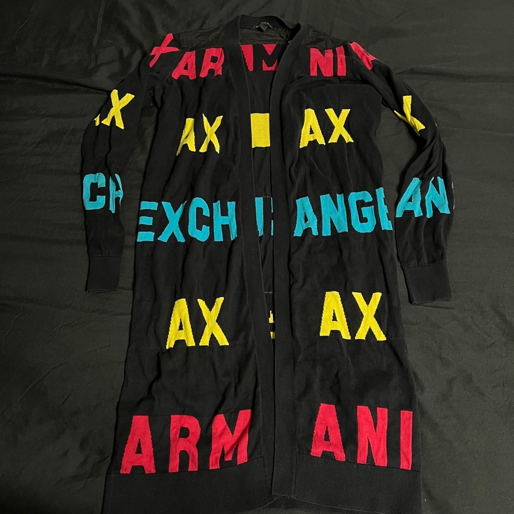 Armani Exchange Long Black Cardigan